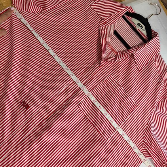 Jiji Studio Paris Dress Diane in Red White Stripe Oversized Buttondown Sz Medium - Picture 7 of 7